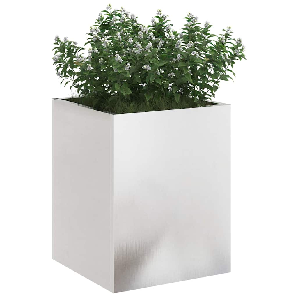 Gartenblumentopf Silber Edelstahl