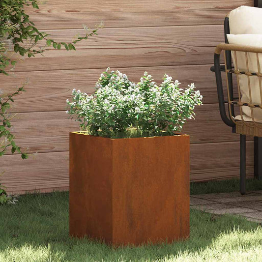 Gartenblumentopf Braun 32 x 32 x 40 cm Wetterfestes Stahl