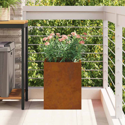 Gartenblumentopf Braun 32 x 32 x 40 cm Wetterfestes Stahl