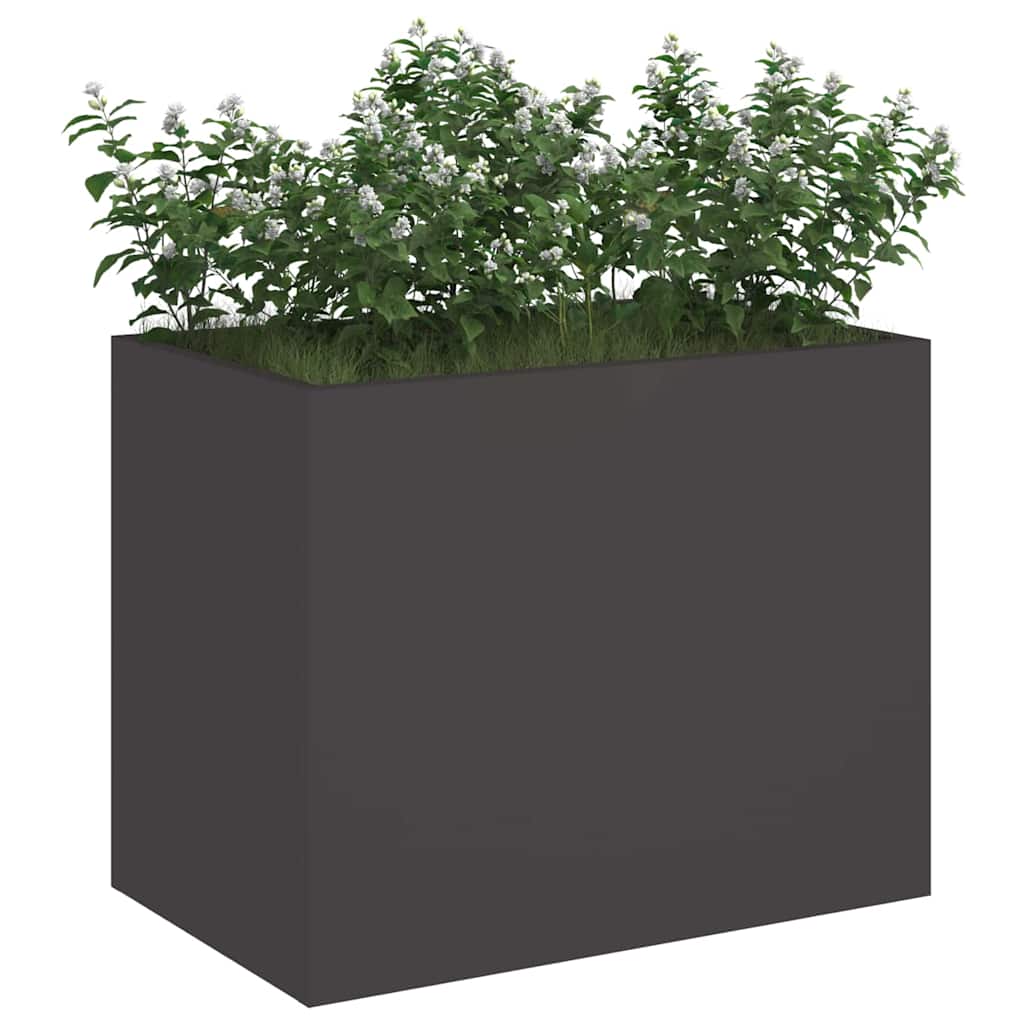 Gartenblumentopf Schwarz 50 x 32 x 40 cm Kaltgewalzter Stahl