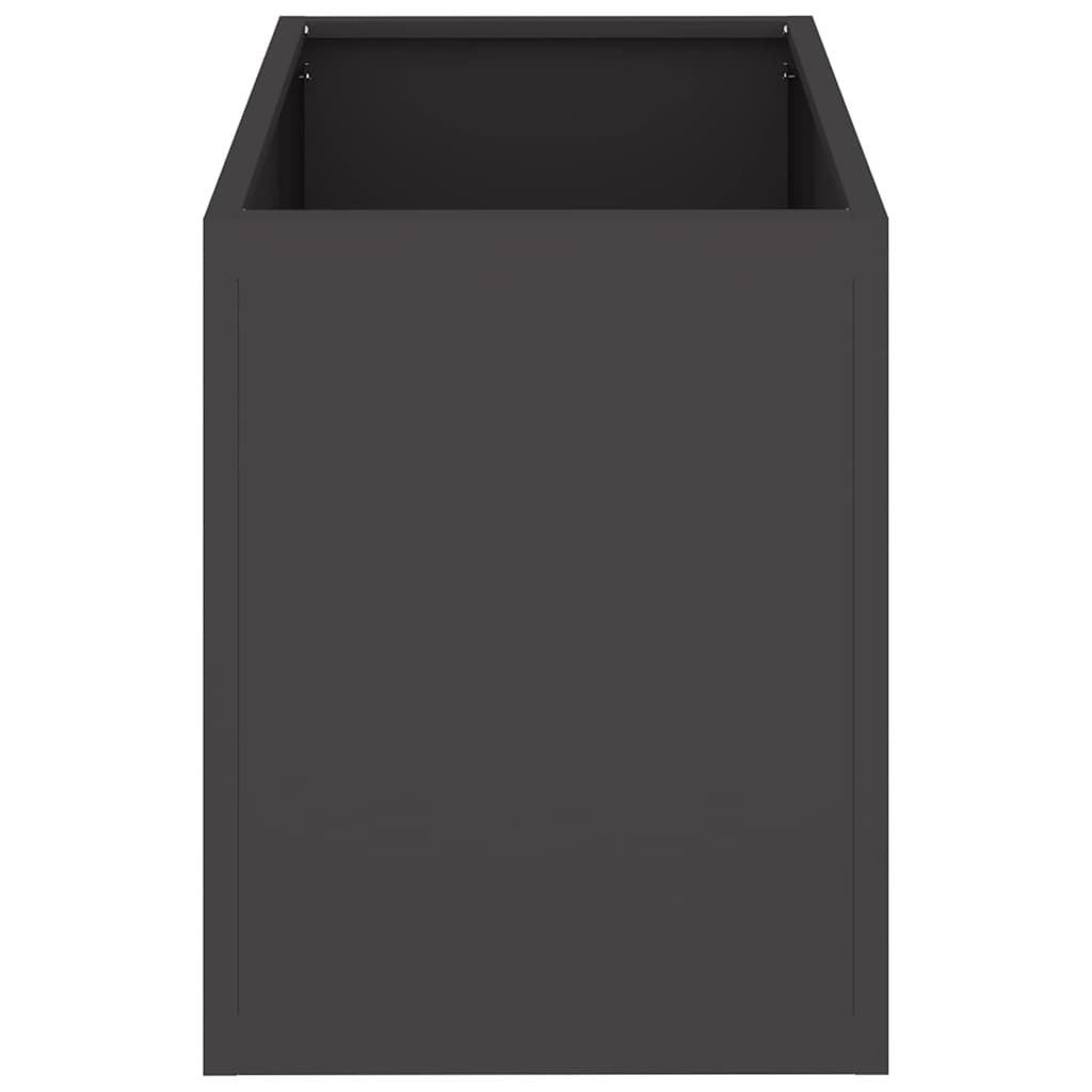 Gartenblumentopf Schwarz 50 x 32 x 40 cm Kaltgewalzter Stahl