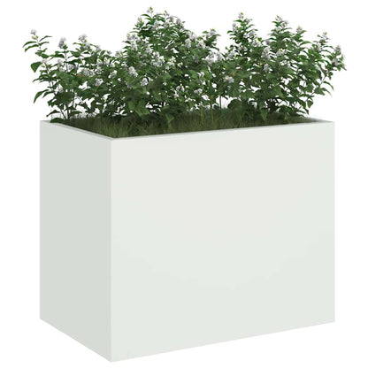 Gartenblumentopf Weiß 50 x 32 x 40 cm Kaltgewalzter Stahl
