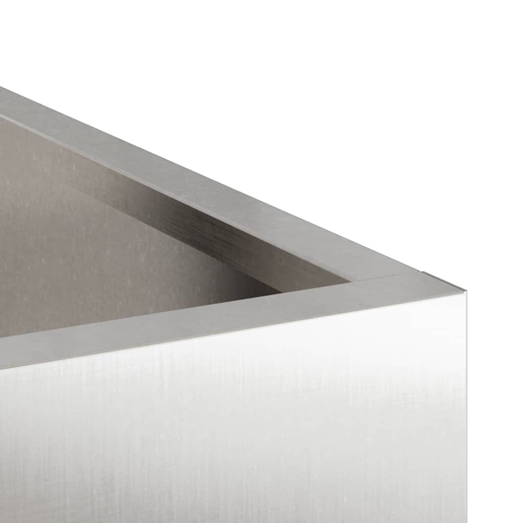 Gartenblumentopf Silber 50 x 32 x 40 cm Edelstahl