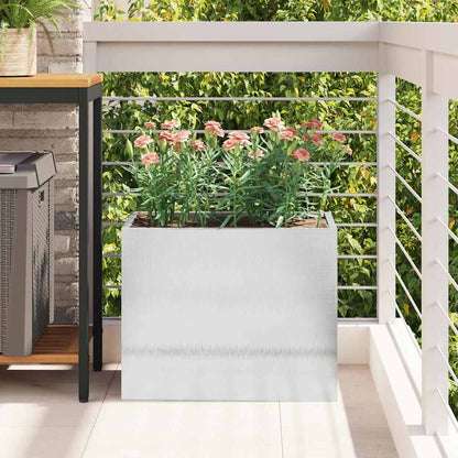 Gartenblumentopf Silber 50 x 32 x 40 cm Edelstahl