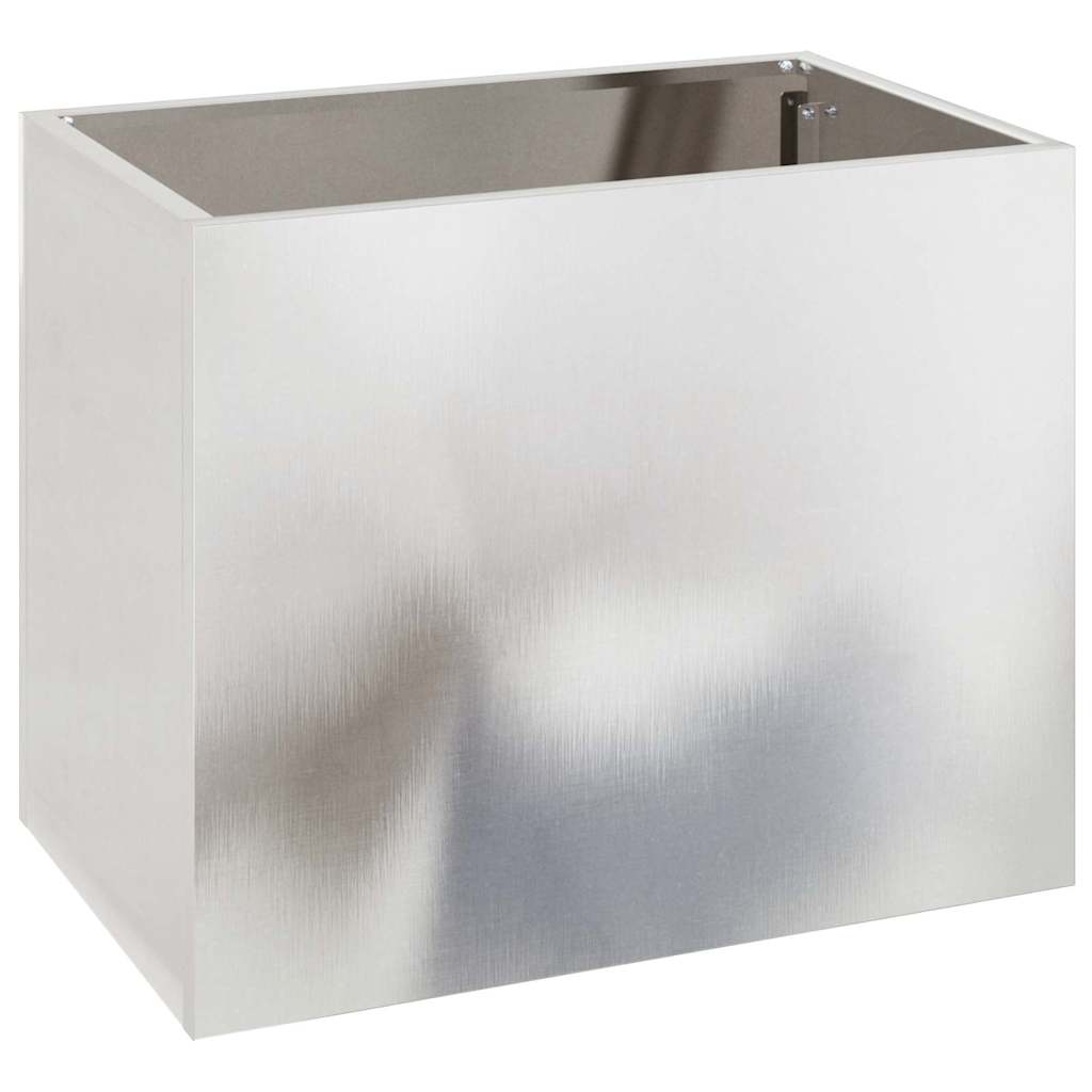 Gartenblumentopf Silber 50 x 32 x 40 cm Edelstahl
