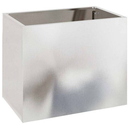 Gartenblumentopf Silber 50 x 32 x 40 cm Edelstahl