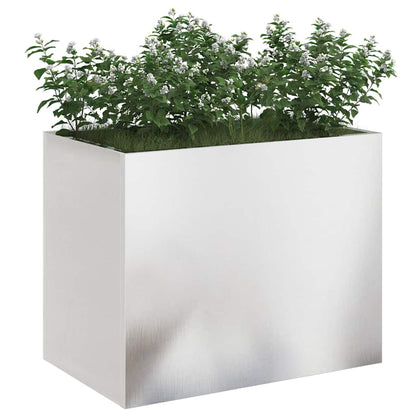 Gartenblumentopf Silber 50 x 32 x 40 cm Edelstahl