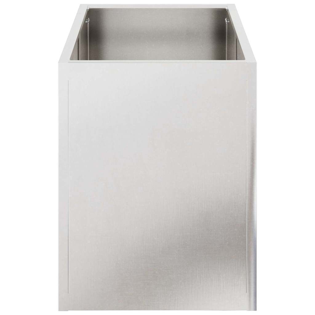 Gartenblumentopf Silber 50 x 32 x 40 cm Edelstahl
