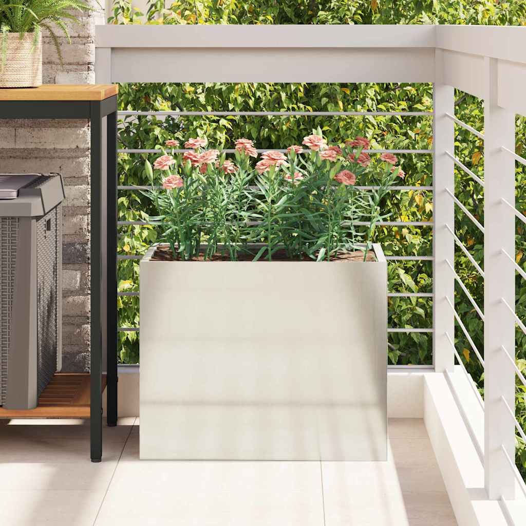 Gartenblumentopf Silber 50 x 32 x 40 cm Verzinkter Stahl