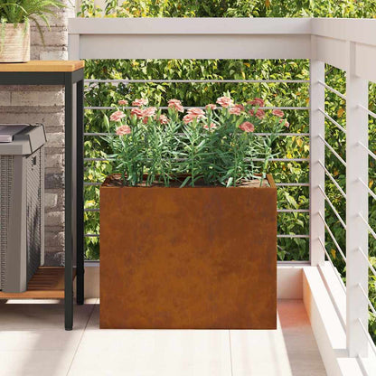 Gartenblumentopf Braun 50 x 32 x 40 cm Wetterfestes Stahl