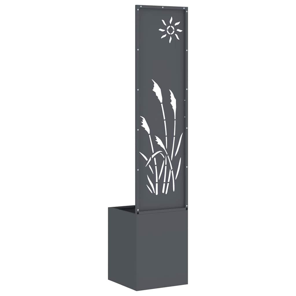 Blumentopf mit dekorativem Paneel Anthrazit 32 x 140 cm