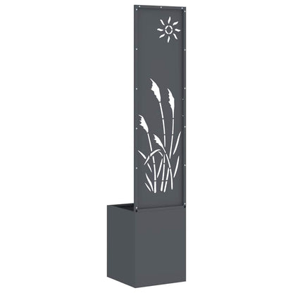 Blumentopf mit dekorativem Paneel Anthrazit 32 x 140 cm