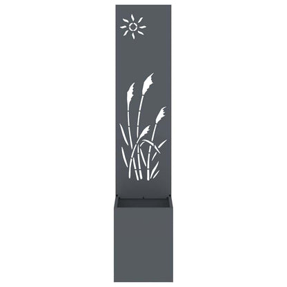 Blumentopf mit dekorativem Paneel Anthrazit 32 x 140 cm