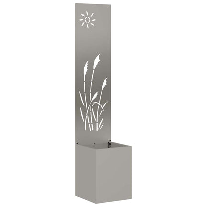 Blumentopf mit dekorativem Paneel Rostig 32 x 140 cm