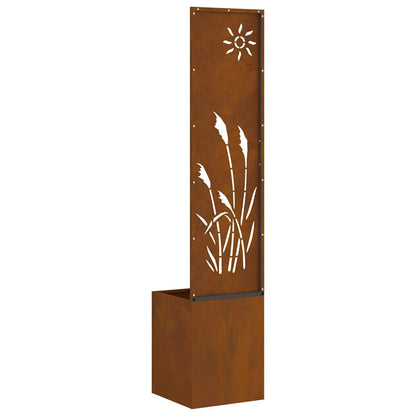 Blumentopf mit dekorativem Paneel Rostig 32 x 140 cm