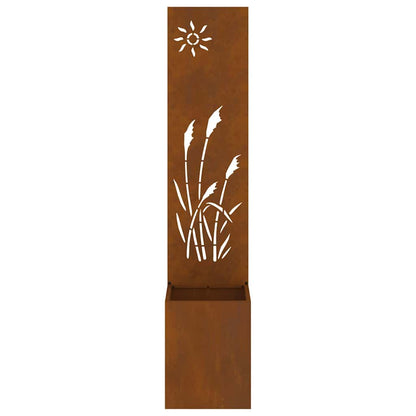 Blumentopf mit dekorativem Paneel Rostig 32 x 140 cm