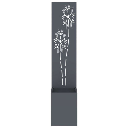 Blumentopf mit dekorativem Paneel Anthrazit 32 x 140 cm