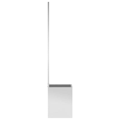 Blumentopf mit dekorativem Paneel Silber 32 x 140 cm
