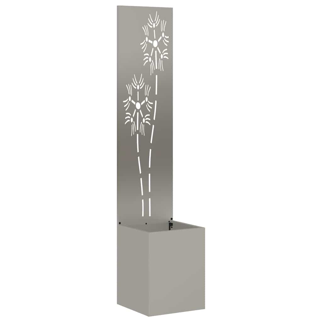 Blumentopf mit dekorativem Paneel Rostig 32 x 140 cm