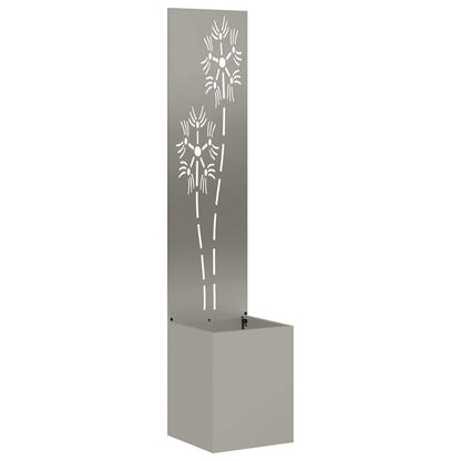 Blumentopf mit dekorativem Paneel Rostig 32 x 140 cm