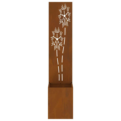 Blumentopf mit dekorativem Paneel Rostig 32 x 140 cm