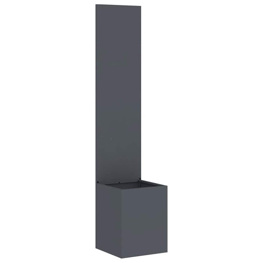 Blumentopf mit dekorativem Paneel Anthrazit 32 x 140 cm