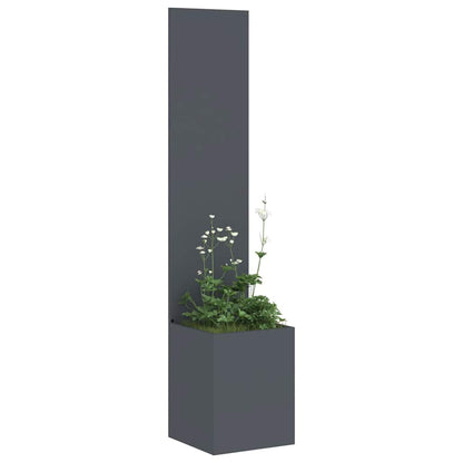 Blumentopf mit dekorativem Paneel Anthrazit 32 x 140 cm