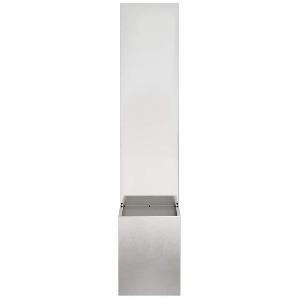 Blumentopf mit dekorativem Paneel Silber 32 x 140 cm Edelstahl