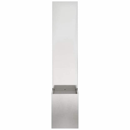 Blumentopf mit dekorativem Paneel Silber 32 x 140 cm Edelstahl