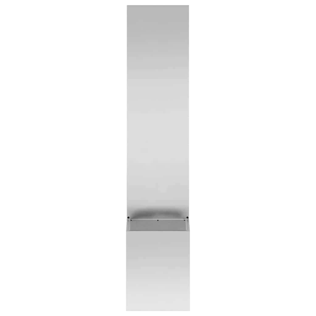 Blumentopf mit dekorativem Paneel Silber 32 x 140 cm