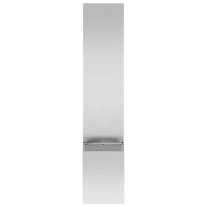 Blumentopf mit dekorativem Paneel Silber 32 x 140 cm