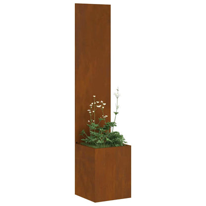 Blumentopf mit dekorativem Paneel Rostig 32 x 140 cm