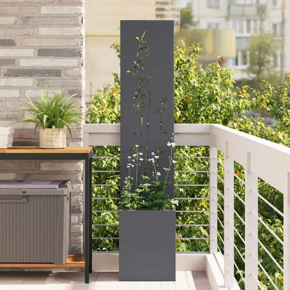 Blumentopf mit dekorativem Paneel Anthrazit 32 x 140 cm