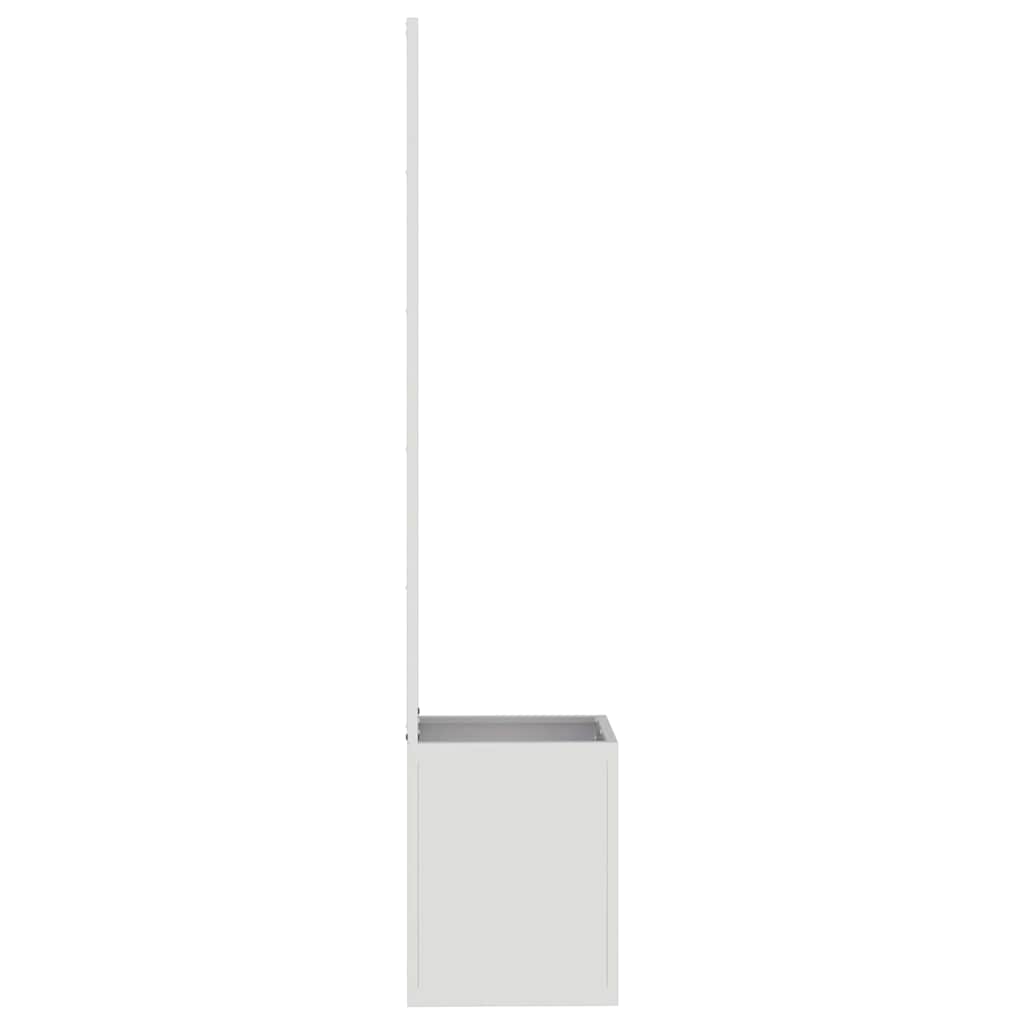 Blumentopf mit dekorativem Paneel Silber 32 x 140 cm