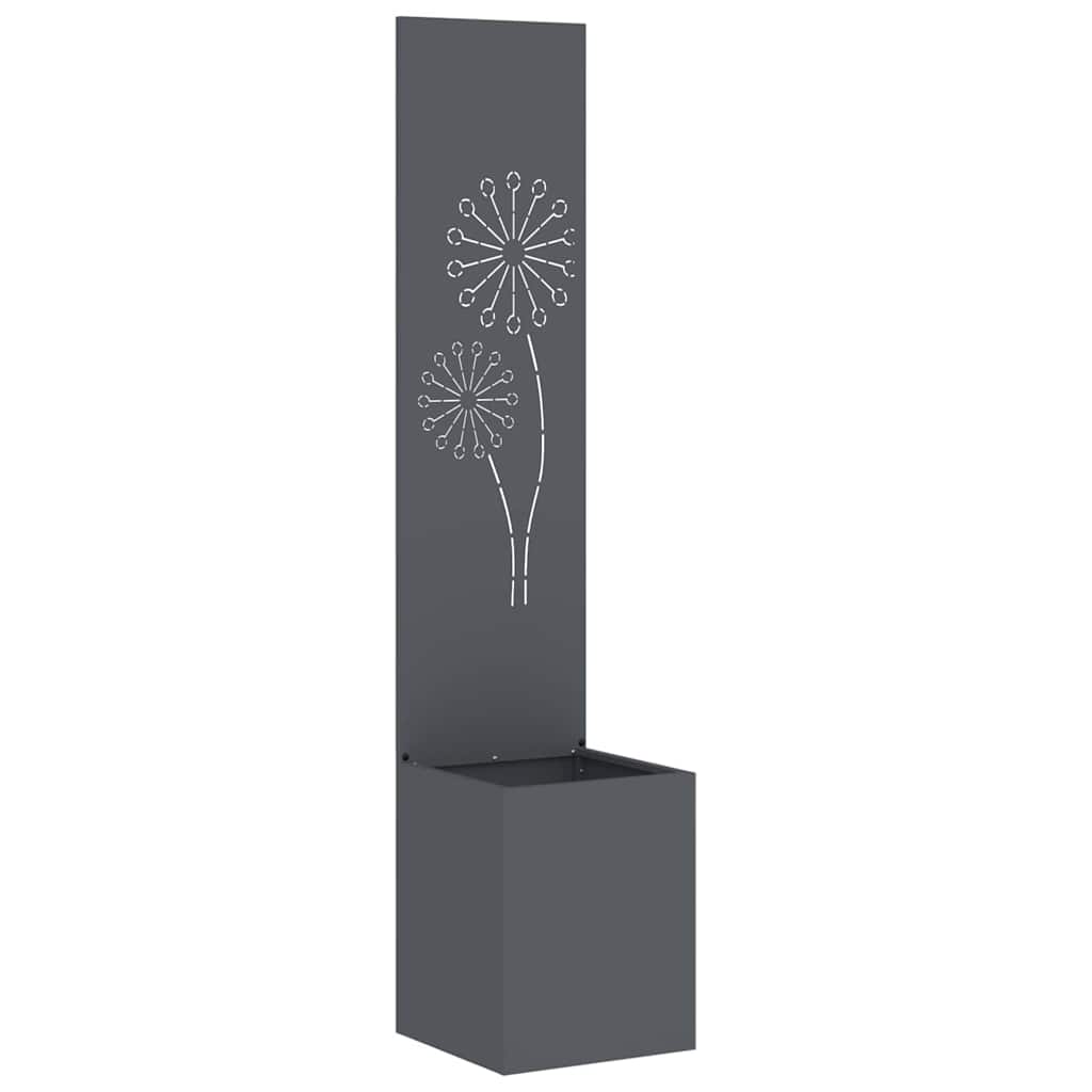 Blumentopf mit dekorativem Paneel Anthrazit 32 x 140 cm