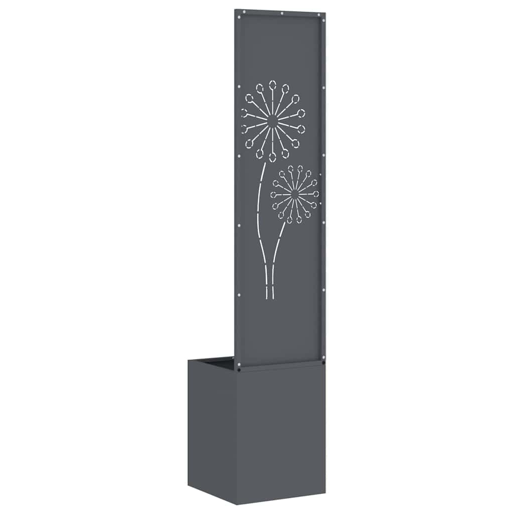 Blumentopf mit dekorativem Paneel Anthrazit 32 x 140 cm