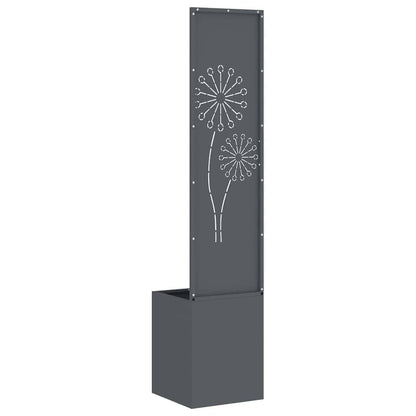 Blumentopf mit dekorativem Paneel Anthrazit 32 x 140 cm
