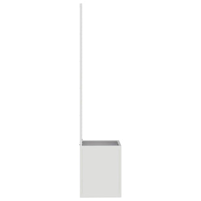 Blumentopf mit dekorativem Paneel Silber 32 x 140 cm
