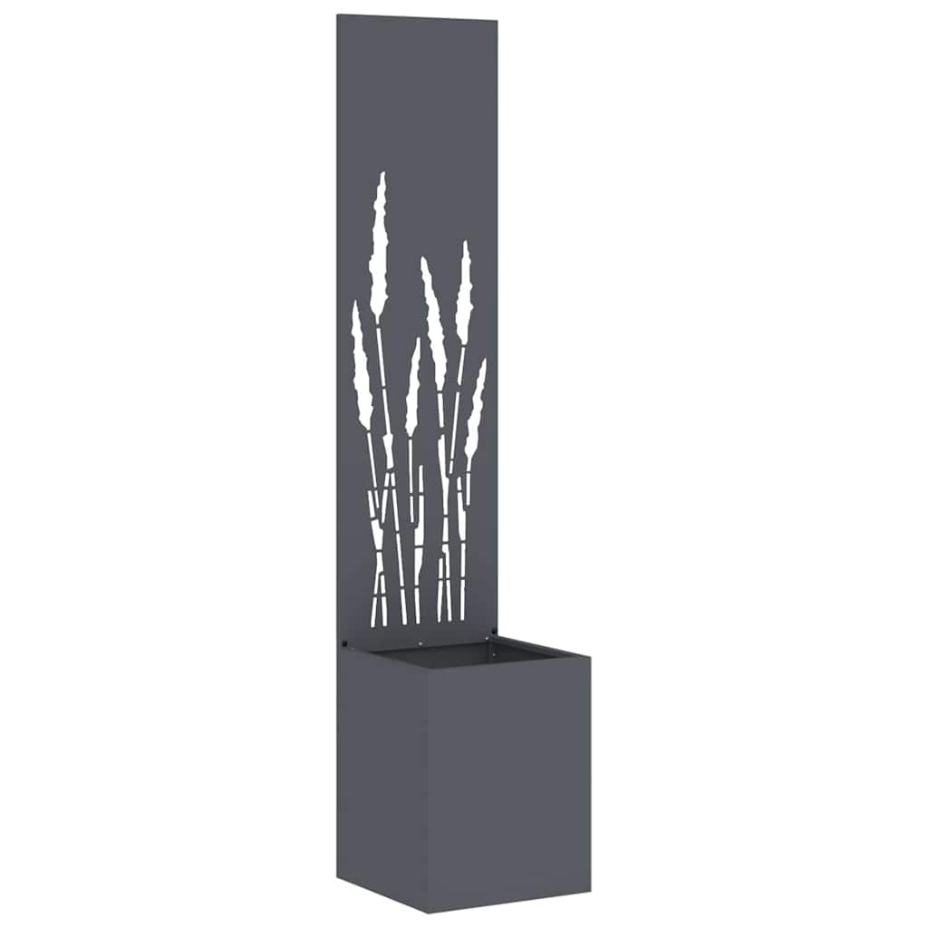 Blumentopf mit dekorativem Paneel Anthrazit 32 x 140 cm