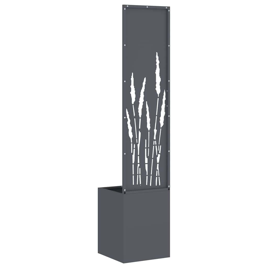Blumentopf mit dekorativem Paneel Anthrazit 32 x 140 cm