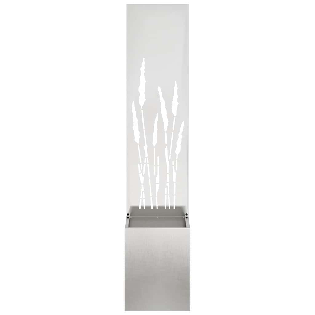 Garten Sichtschutz-Leinwand Silber 32 x 140 cm Edelstahl