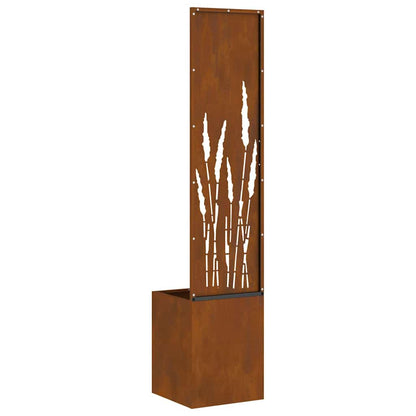 Blumentopf mit dekorativem Paneel Rostig 32 x 140 cm