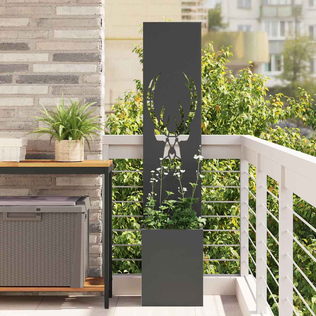 Garten Sichtschutz-Leinwand Tiermuster Schwarz 32 x 140 cm