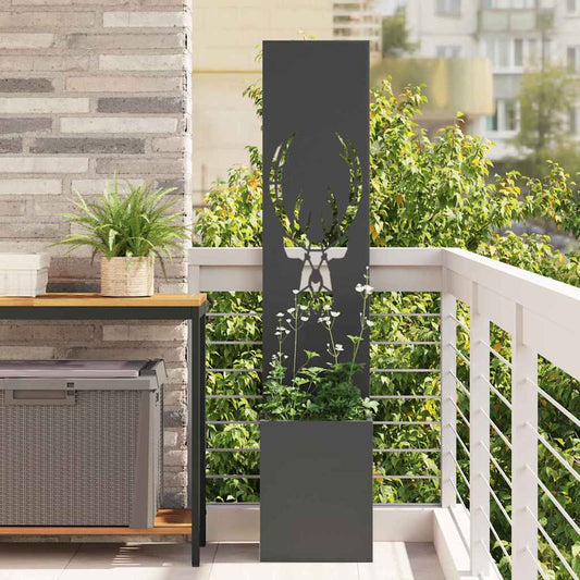 Garten Sichtschutz-Leinwand Tiermuster Schwarz 32 x 140 cm