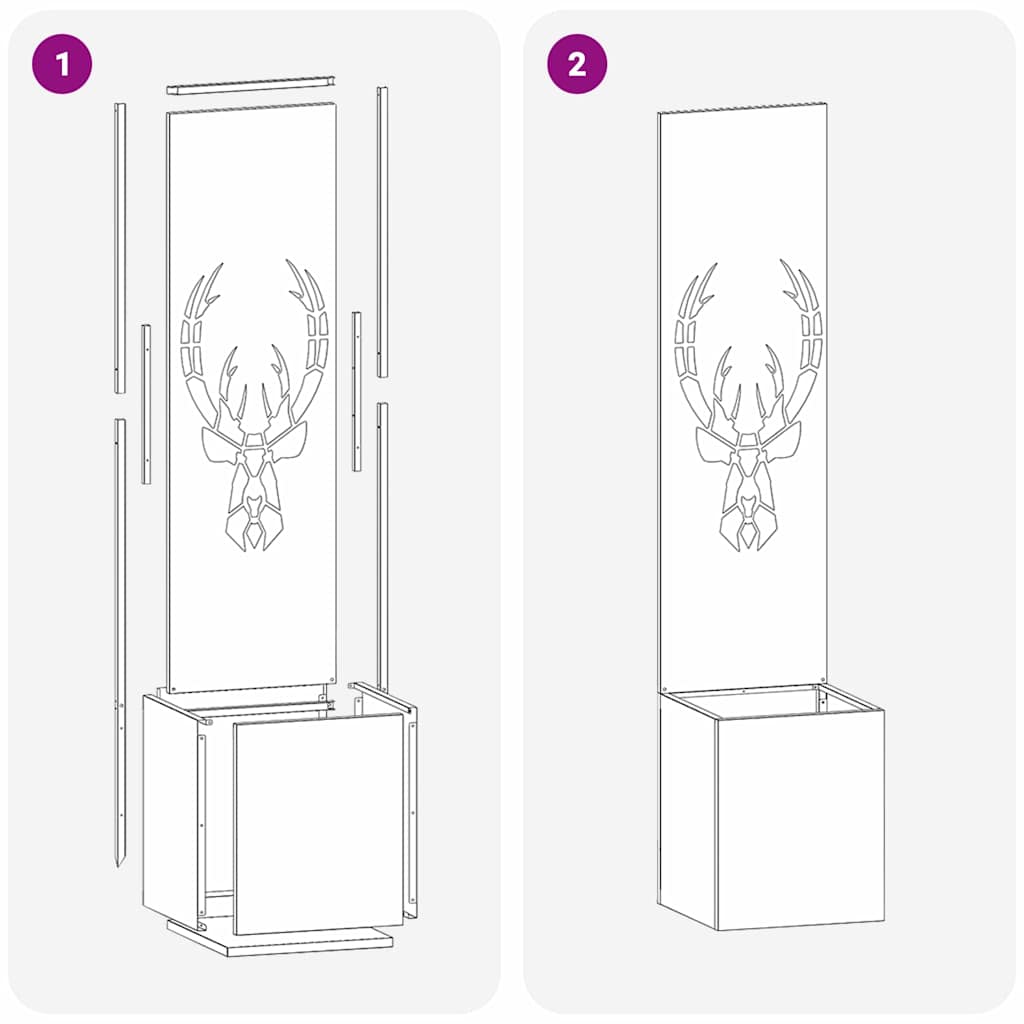 Garten Sichtschutz-Leinwand Silber 32 x 140 cm Verzinkter Stahl