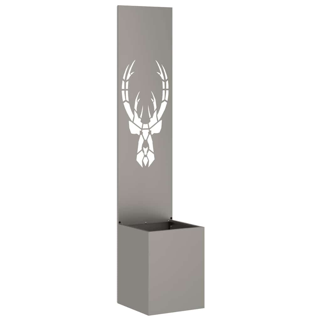 Garten Sichtschutz-Leinwand Rostig 32 x 140 cm Wetterfeststahl