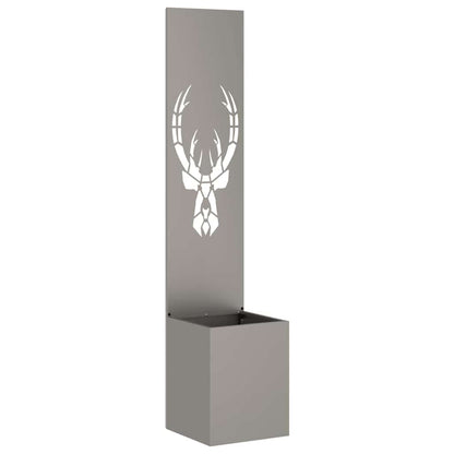 Garten Sichtschutz-Leinwand Rostig 32 x 140 cm Wetterfeststahl