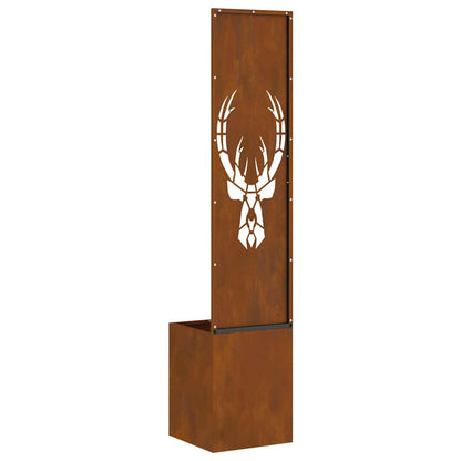 Garten Sichtschutz-Leinwand Rostig 32 x 140 cm Wetterfeststahl