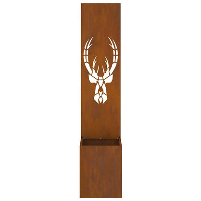 Garten Sichtschutz-Leinwand Rostig 32 x 140 cm Wetterfeststahl