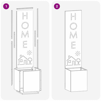 Garten Sichtschutz-Leinwand Silber 32 x 140 cm Verzinkter Stahl